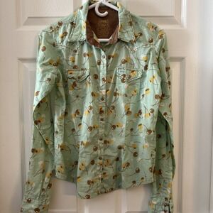 Twenty X shirt Women S Tailored Fit Wrangler western Cowgirl ranch Top Mint